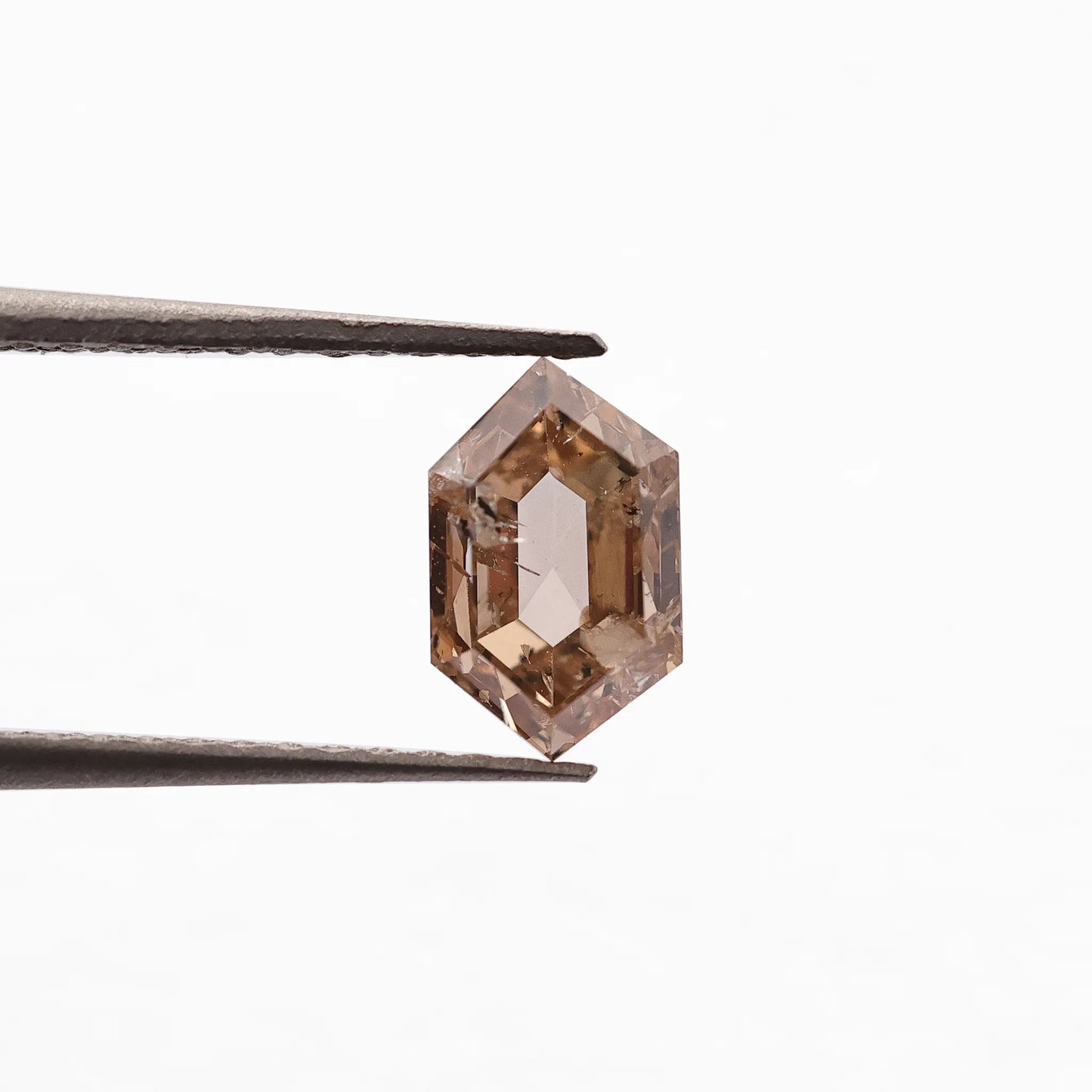 0.76 Ct Hexagon Brilliant Cut Salt and Pepper Diamond