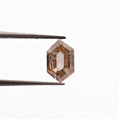 0.76 Ct Hexagon Brilliant Cut Salt and Pepper Diamond