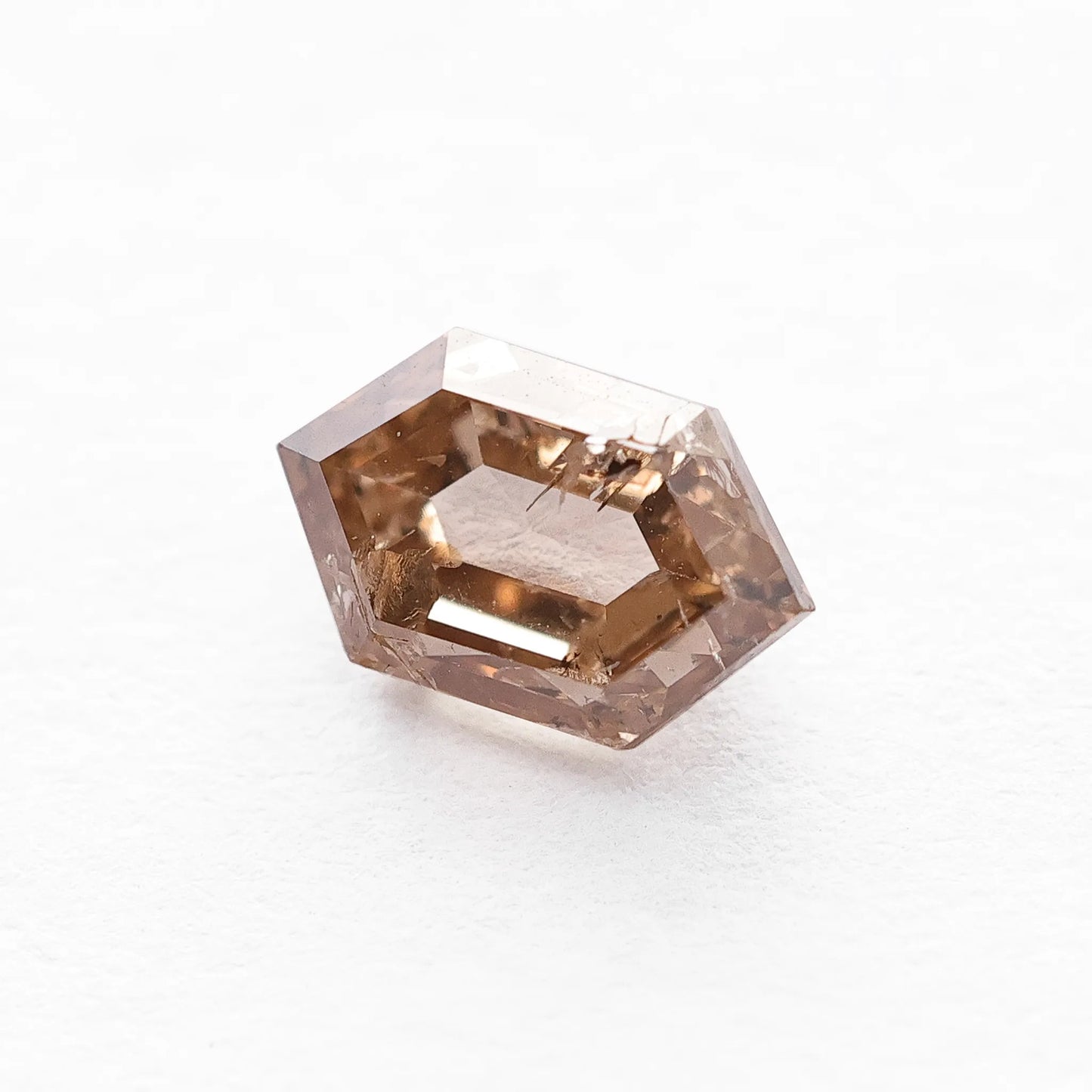 0.76 Ct Hexagon Brilliant Cut Salt and Pepper Diamond