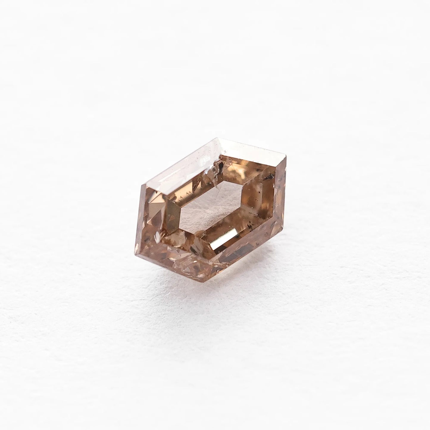 0.76 Ct Hexagon Brilliant Cut Salt and Pepper Diamond