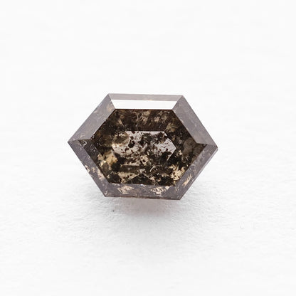 0.91 Ct Hexagon Brilliant Cut Salt and Pepper Diamond
