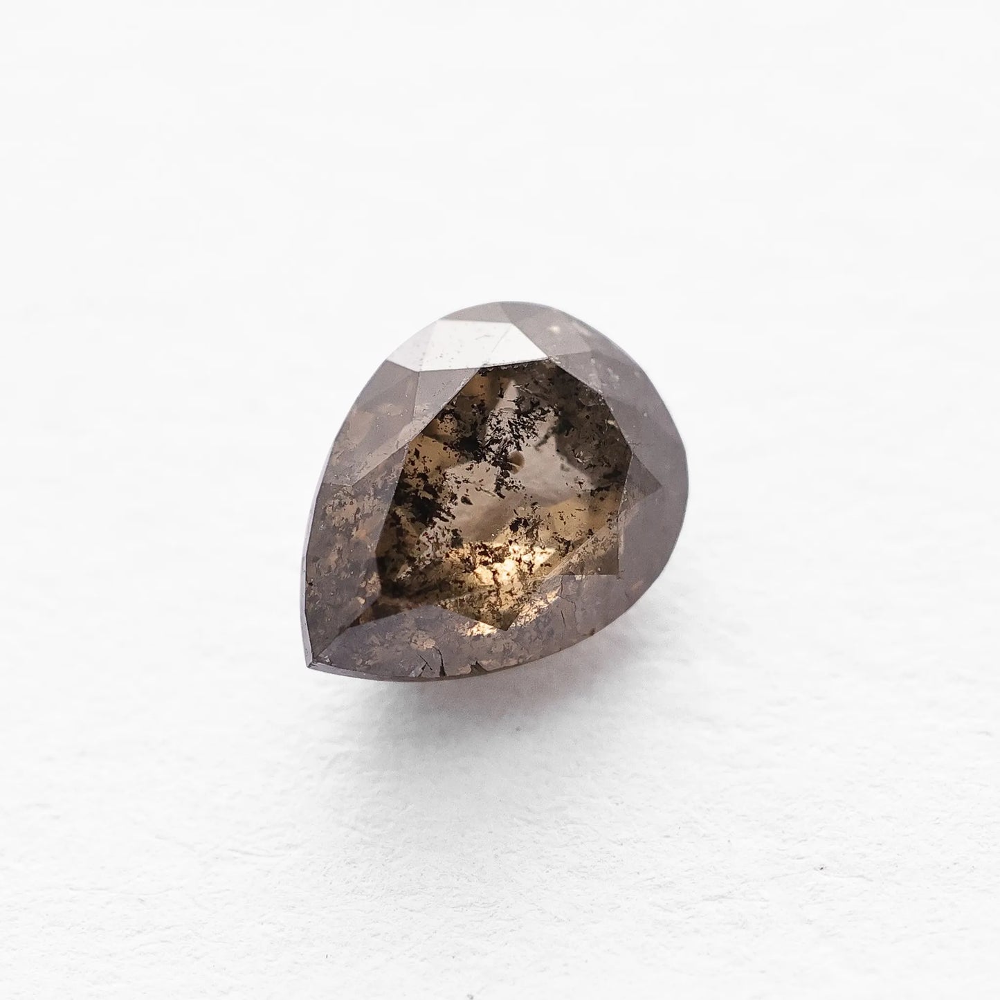 0.98 Ct Pear Brilliant Cut Salt and Pepper Diamond