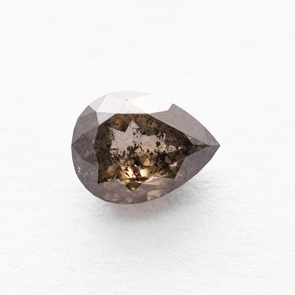 0.98 Ct Pear Brilliant Cut Salt and Pepper Diamond