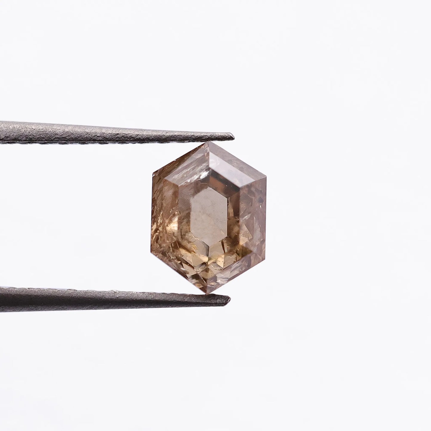0.86 Ct Hexagon Brilliant Cut Salt and Pepper Diamond