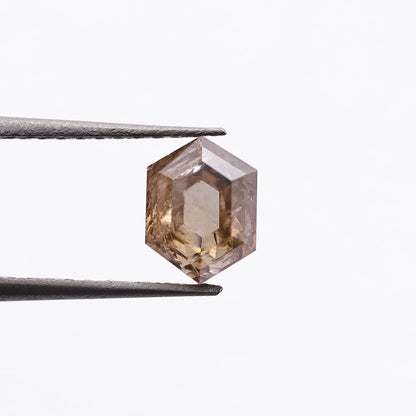0.86 Ct Hexagon Brilliant Cut Salt and Pepper Diamond
