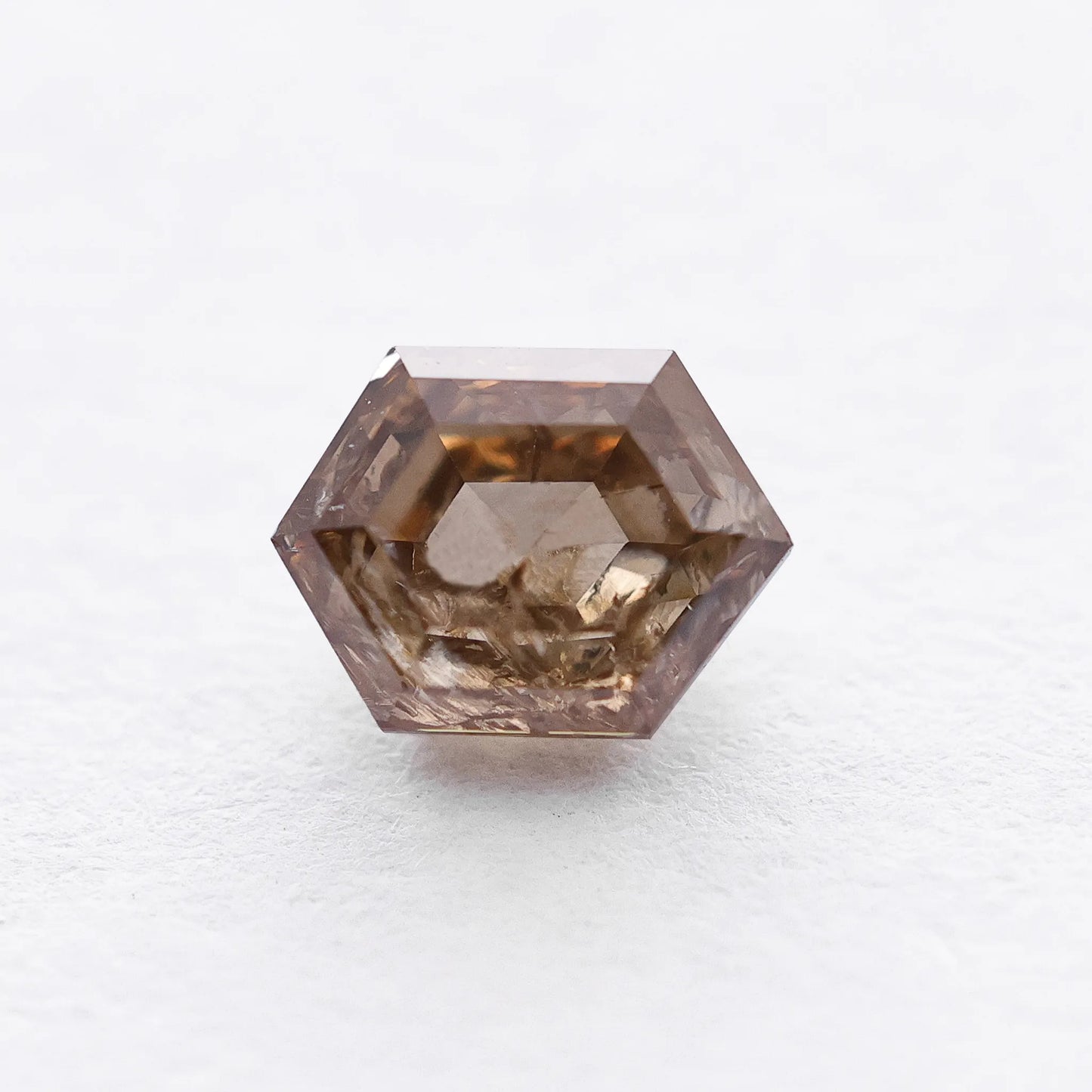 0.86 Ct Hexagon Brilliant Cut Salt and Pepper Diamond