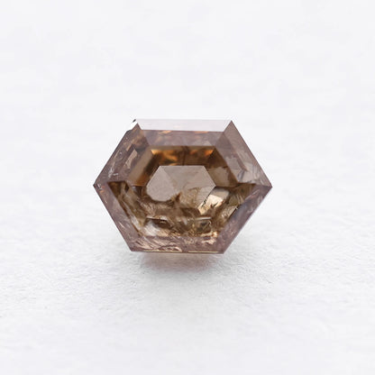0.86 Ct Hexagon Brilliant Cut Salt and Pepper Diamond