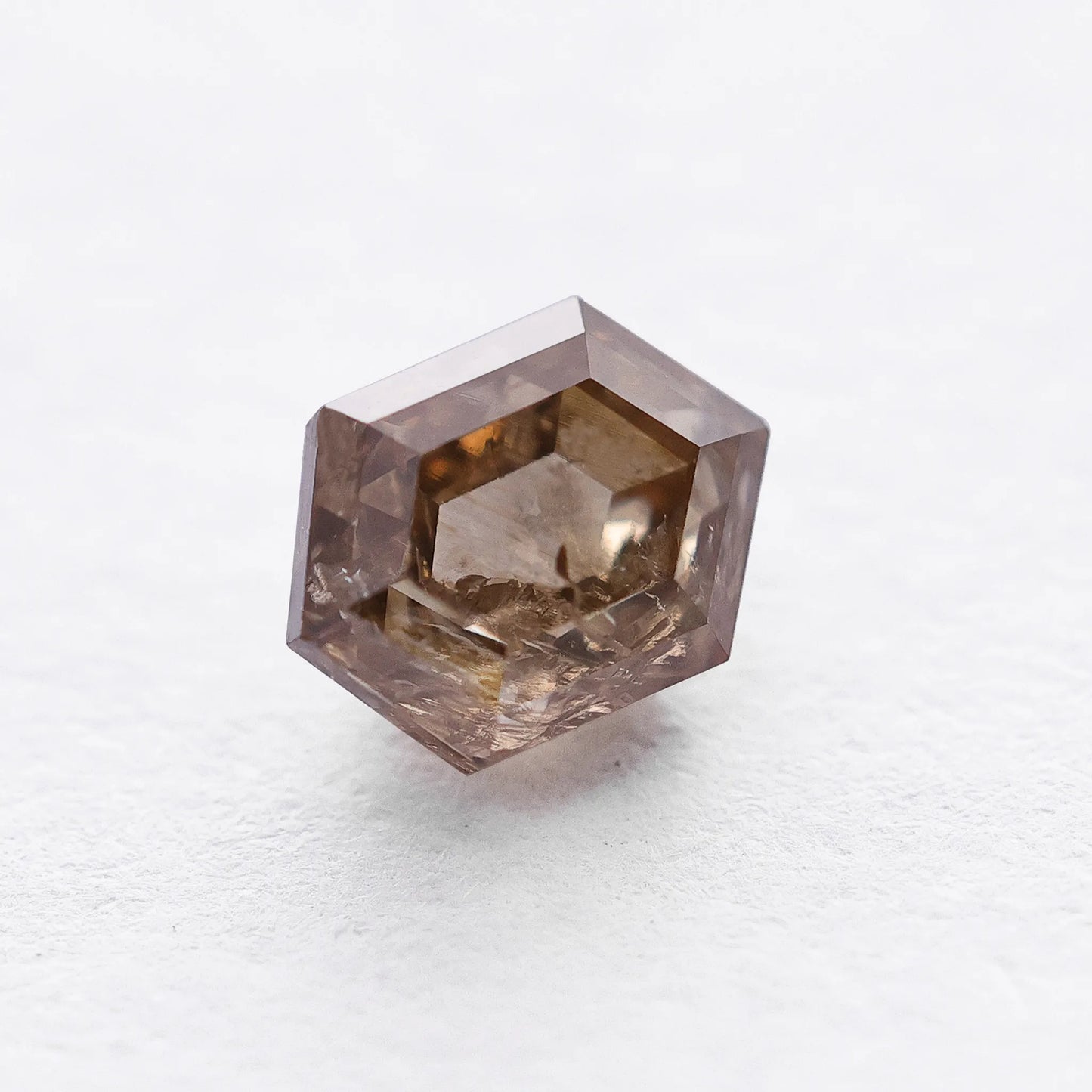0.86 Ct Hexagon Brilliant Cut Salt and Pepper Diamond