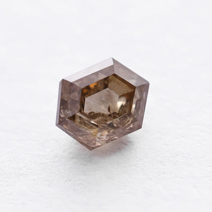 0.86 Ct Hexagon Brilliant Cut Salt and Pepper Diamond