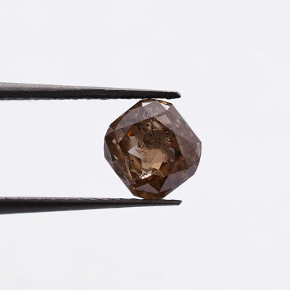 0.97 Ct Cushion Rose Cut Salt and Pepper Diamond