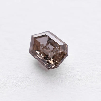 0.86 Ct Hexagon Brilliant Cut Salt and Pepper Diamond