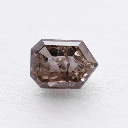 0.86 Ct Hexagon Brilliant Cut Salt and Pepper Diamond