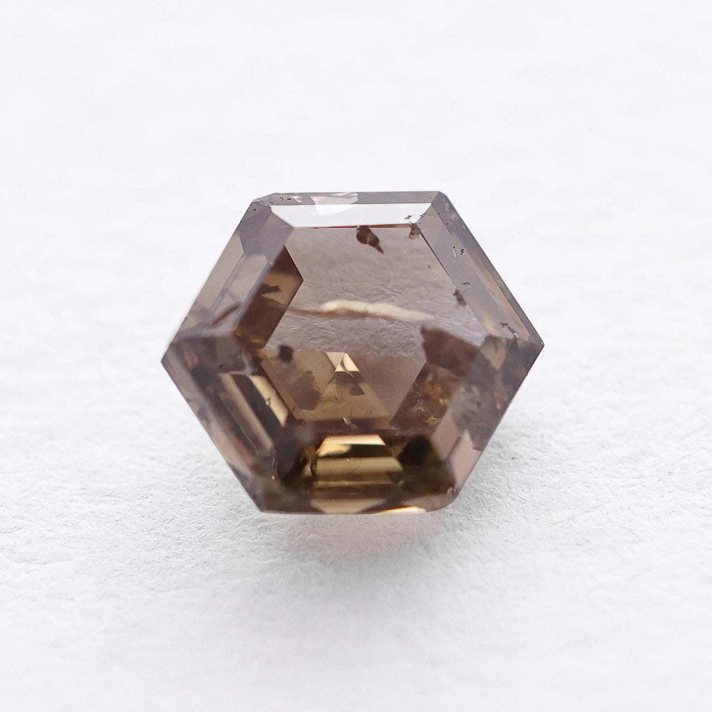0.95 Ct Hexagon Brilliant Cut Salt and Pepper Diamond