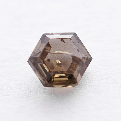 0.95 Ct Hexagon Brilliant Cut Salt and Pepper Diamond
