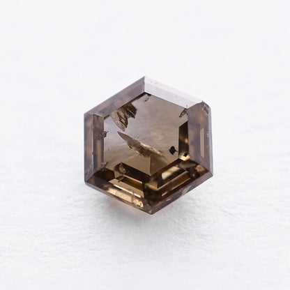 0.95 Ct Hexagon Brilliant Cut Salt and Pepper Diamond