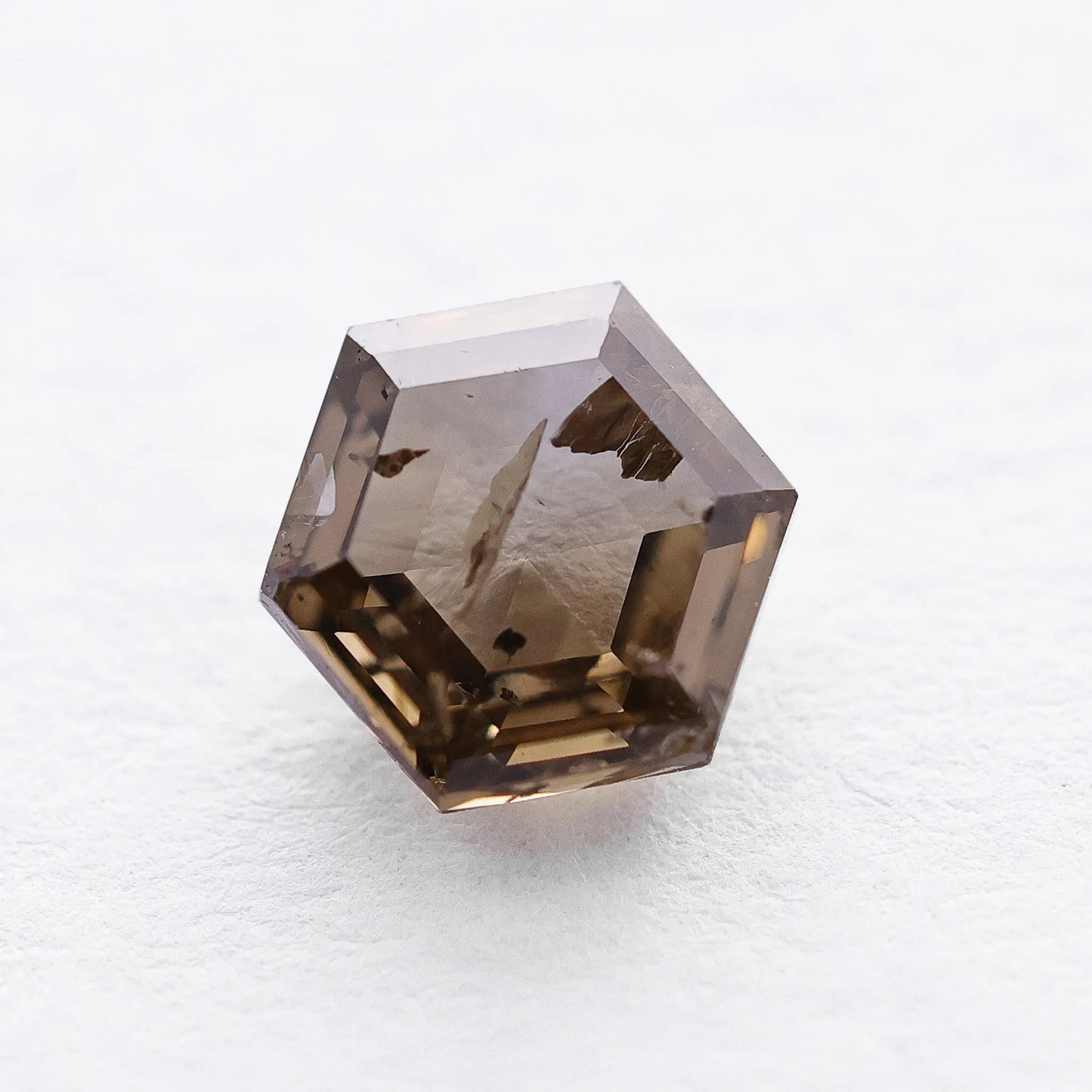 0.95 Ct Hexagon Brilliant Cut Salt and Pepper Diamond