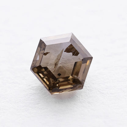 0.95 Ct Hexagon Brilliant Cut Salt and Pepper Diamond