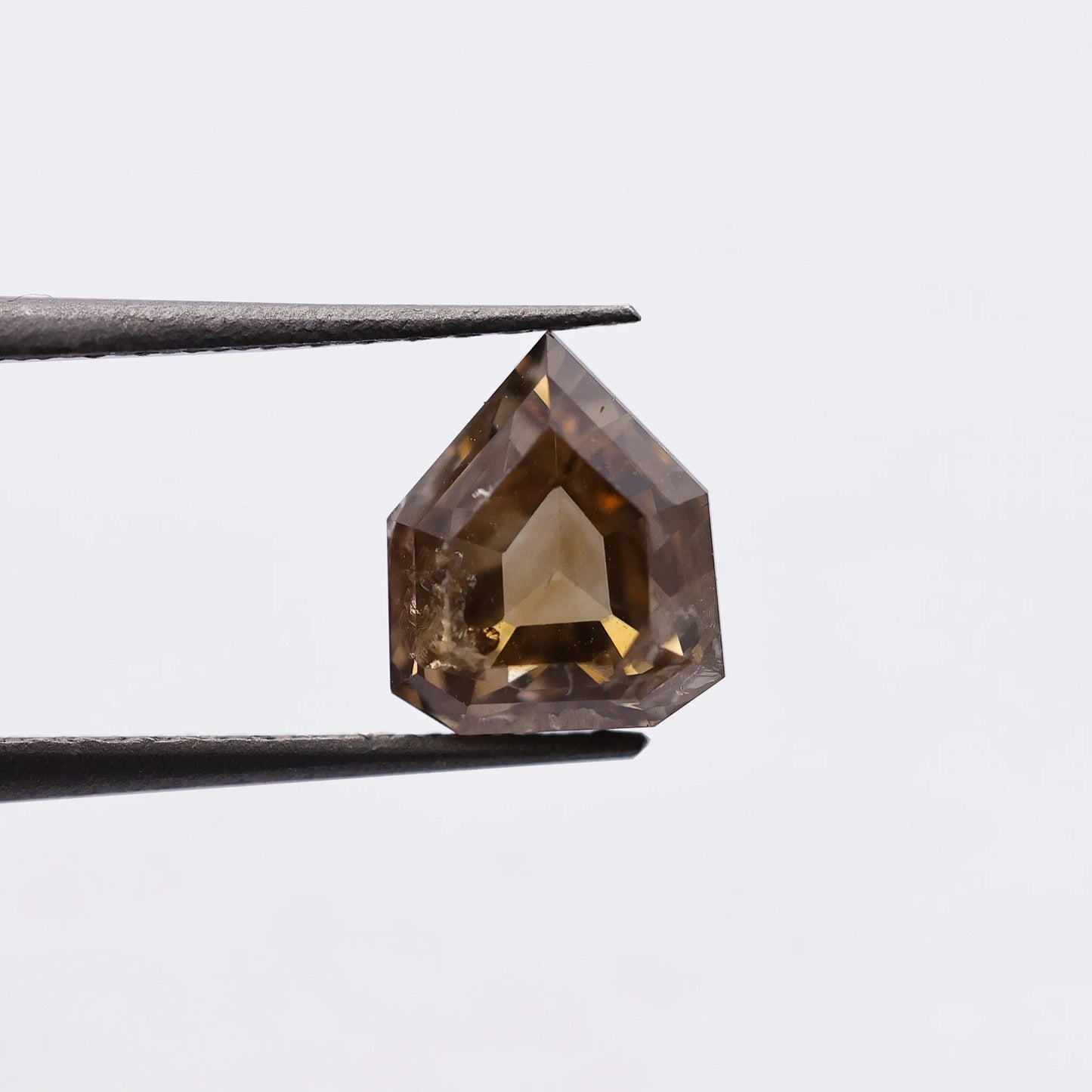 1.01 Ct Shield cut Brilliant Cut Salt and Pepper Diamond