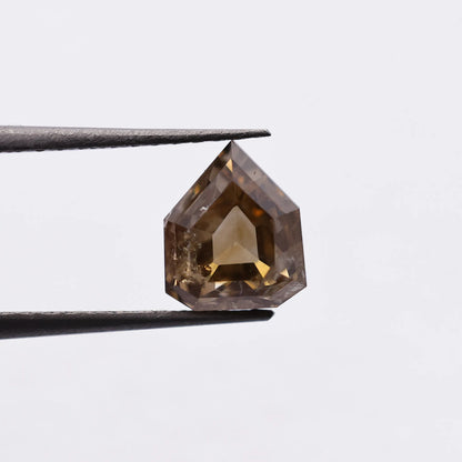 1.01 Ct Shield cut Brilliant Cut Salt and Pepper Diamond
