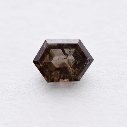 0.72 Ct Hexagon Brilliant Cut Salt and Pepper Diamond