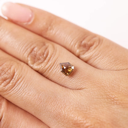 1.01 Ct Shield cut Brilliant Cut Salt and Pepper Diamond