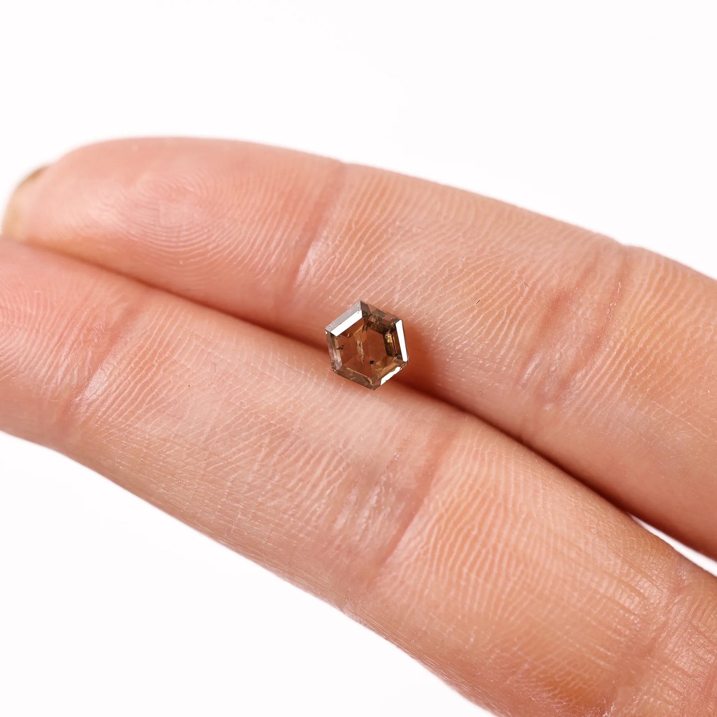 0.95 Ct Hexagon Brilliant Cut Salt and Pepper Diamond