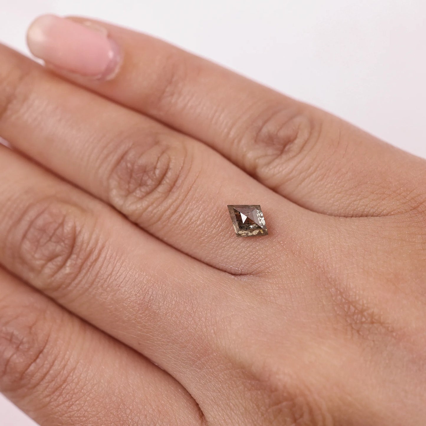 0.85 Ct Kite Brilliant Cut Salt and Pepper Diamond