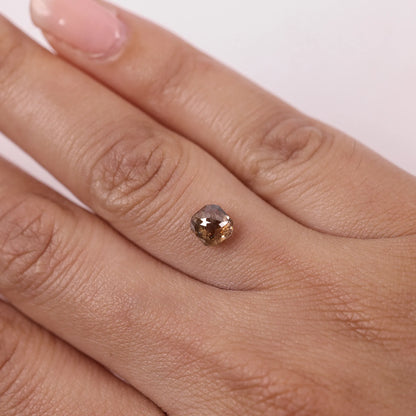 0.97 Ct Cushion Rose Cut Salt and Pepper Diamond