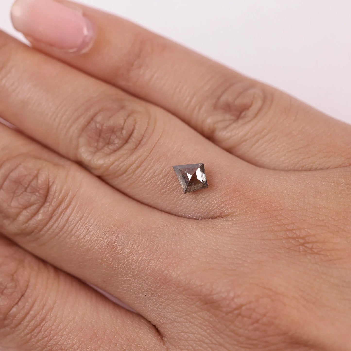 0.74 Ct Kite Brilliant Cut Salt and Pepper Diamond