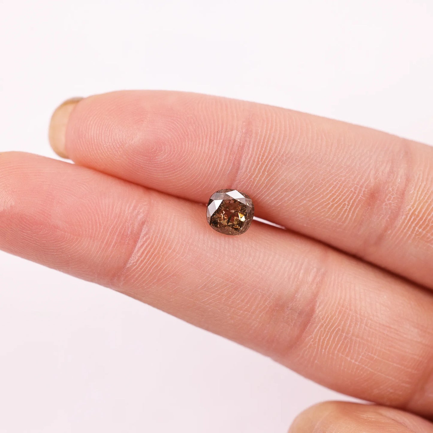 1.34 Ct Cushion Brilliant Cut Salt and Pepper Diamond