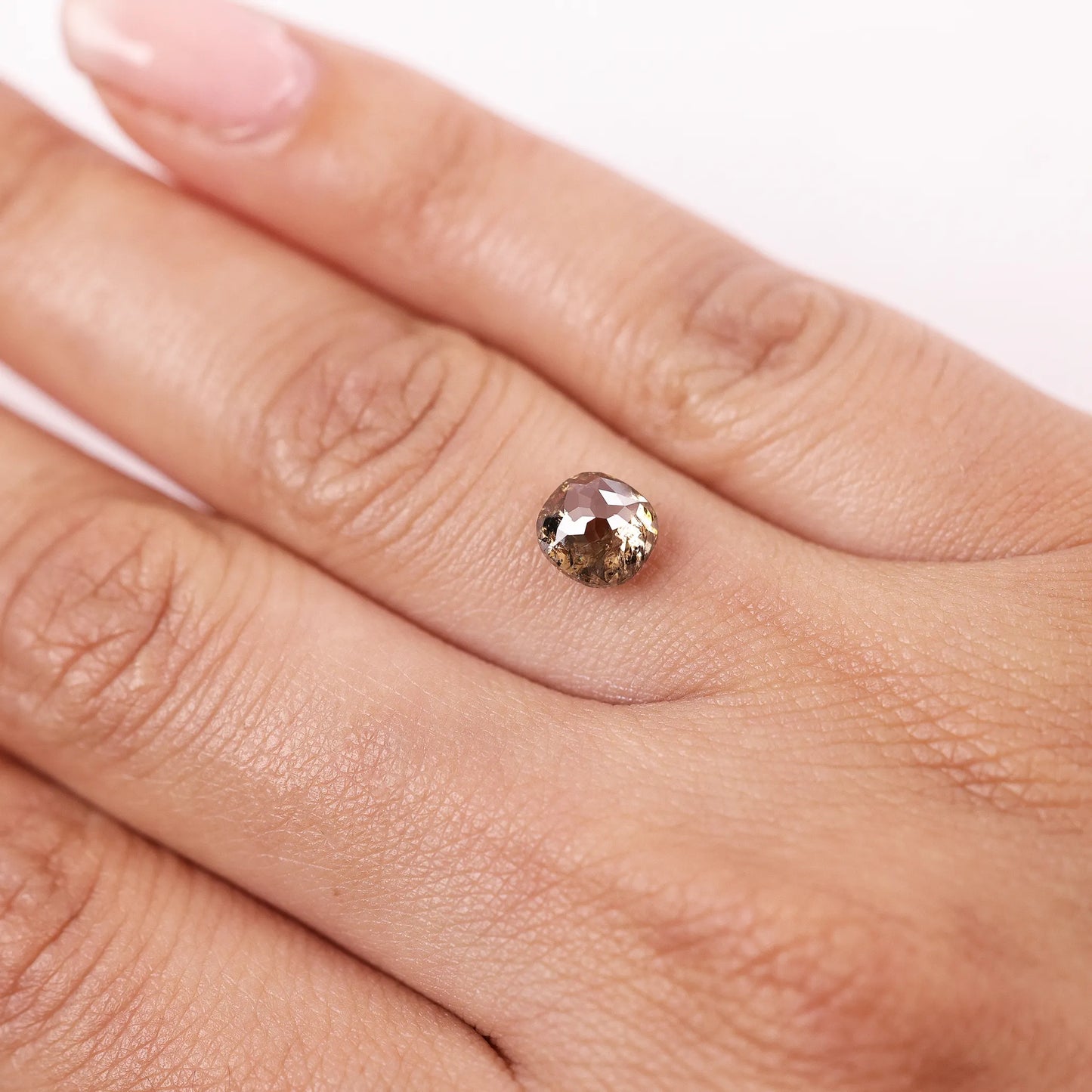 1.34 Ct Cushion Brilliant Cut Salt and Pepper Diamond