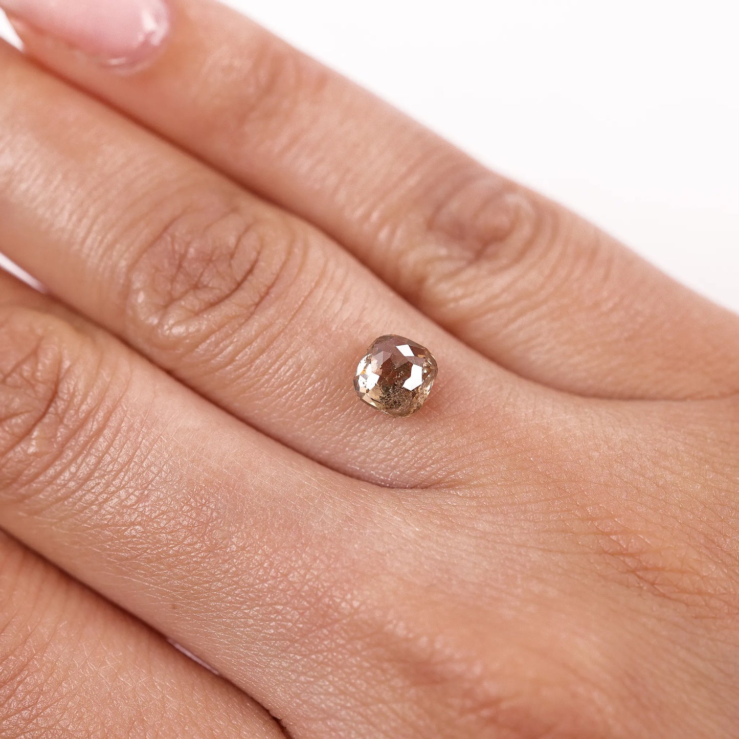 1.27 Ct Cushion Brilliant Cut Salt and Pepper Diamond