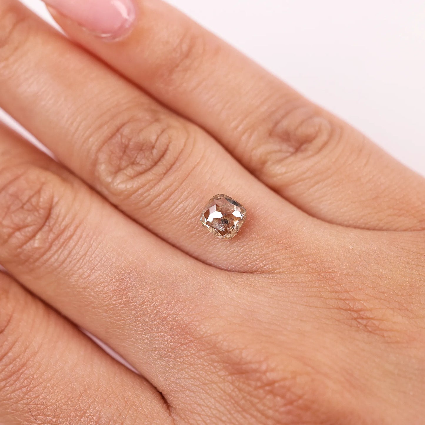1.02 Ct Cushion Brilliant Cut Salt and Pepper Diamond