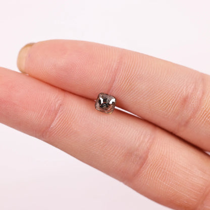0.62 Ct Cushion Brilliant Cut Salt and Pepper Diamond