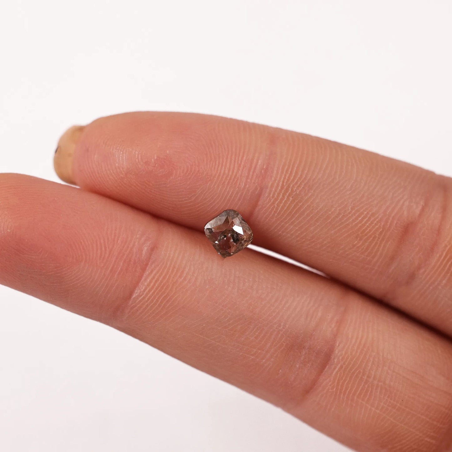 0.60 Ct Cushion Brilliant Cut Salt and Pepper Diamond