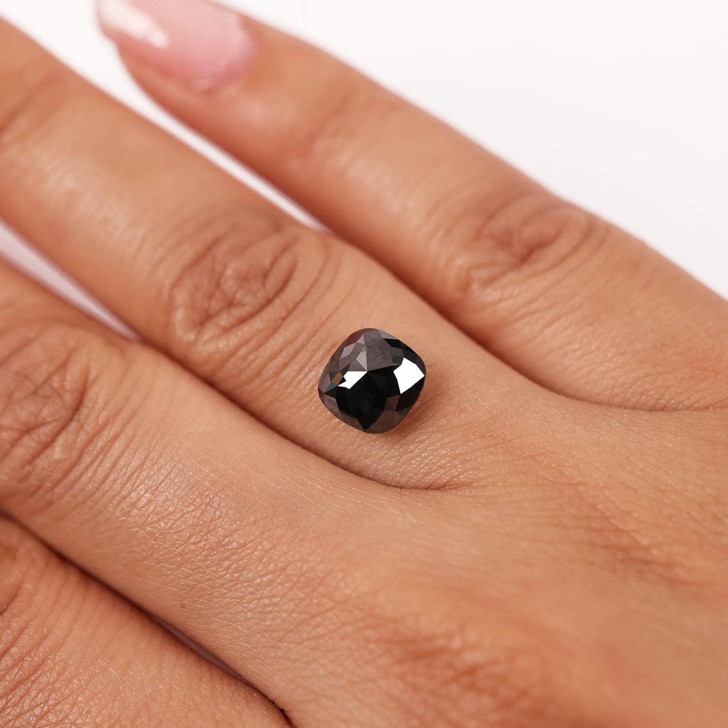 2.22 Ct Cushion Brilliant Cut Salt and Pepper Diamond