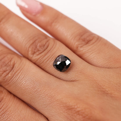 2.22 Ct Cushion Brilliant Cut Salt and Pepper Diamond