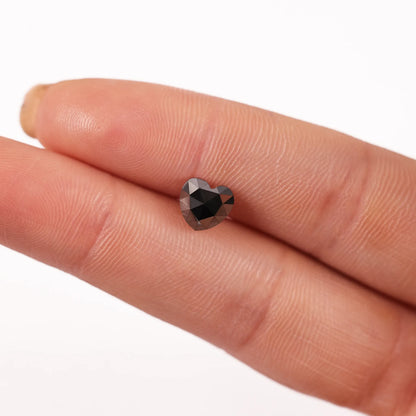 1.80 Ct Heart Brilliant Cut Salt and Pepper Diamond