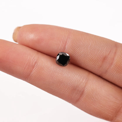 1.55 Ct Cushion Brilliant Cut Salt and Pepper Diamond
