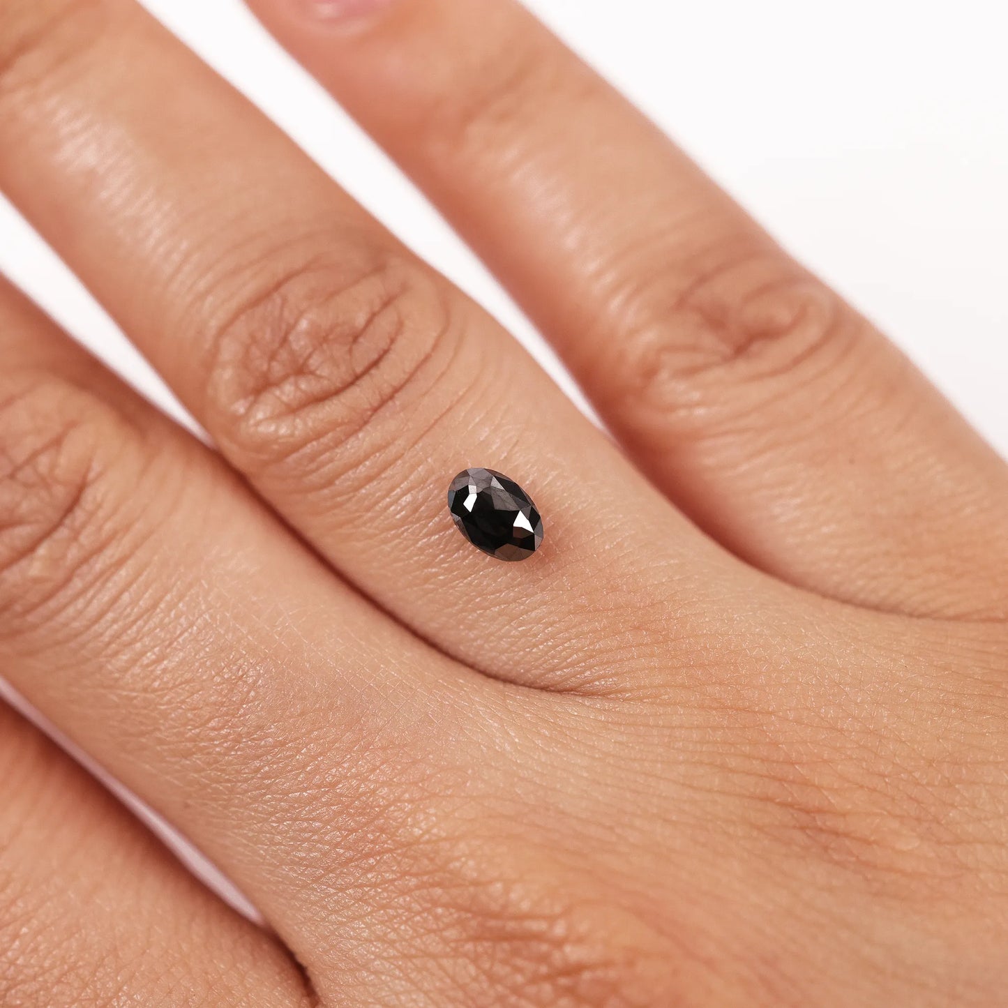 0.60 Ct Oval Brilliant Cut Salt and Pepper Diamond