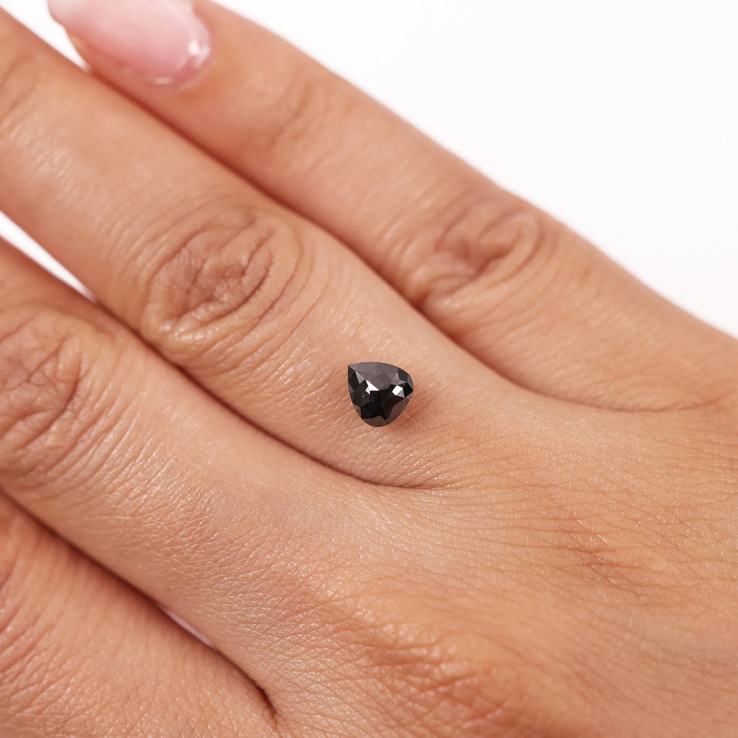 0.77 Ct Pear Brilliant Cut Salt and Pepper Diamond
