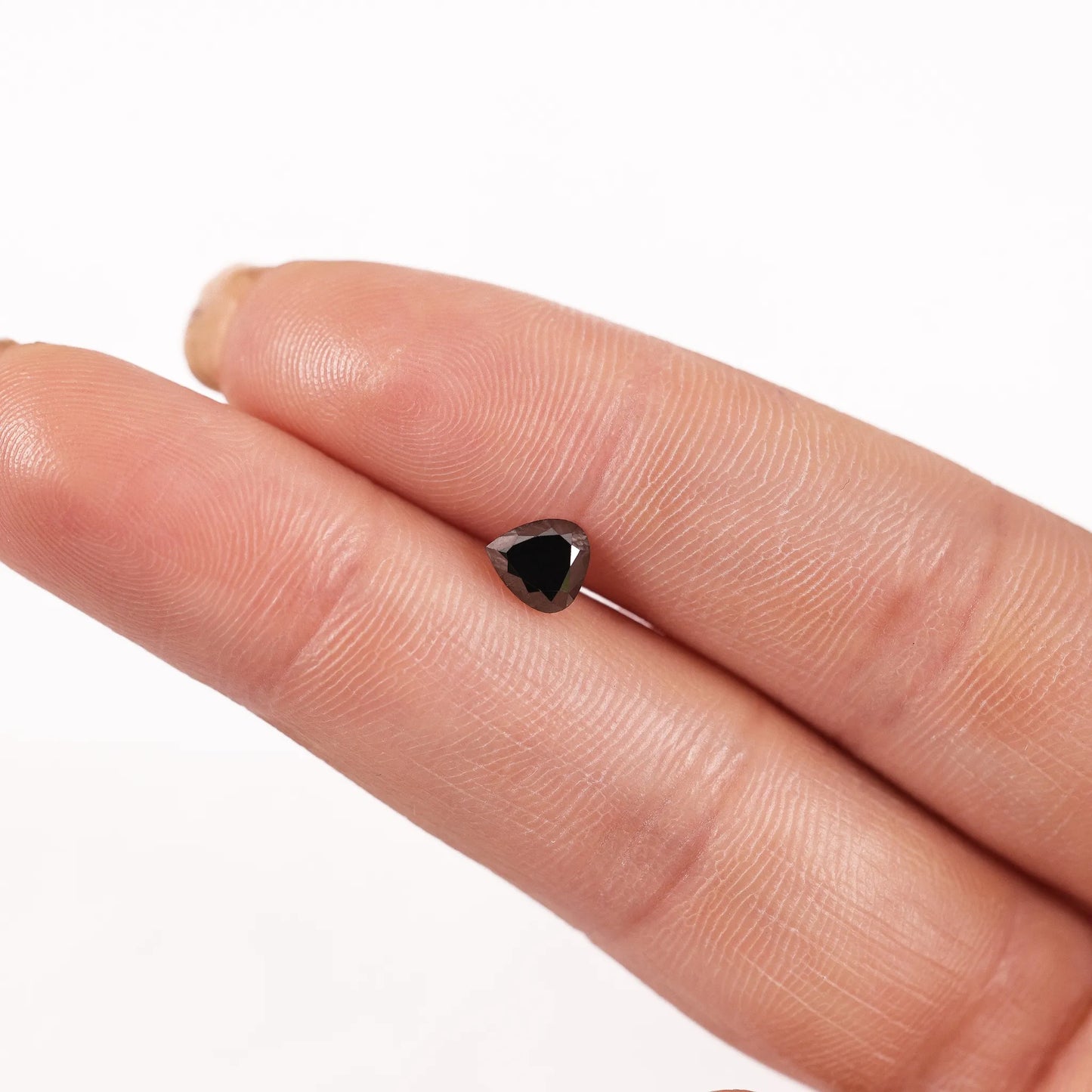 0.77 Ct Pear Brilliant Cut Salt and Pepper Diamond