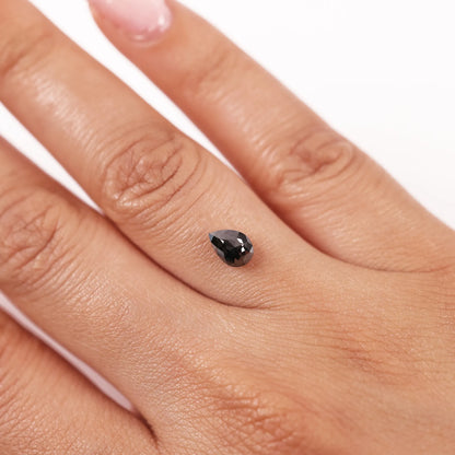 0.83 Ct Pear Brilliant Cut Salt and Pepper Diamond