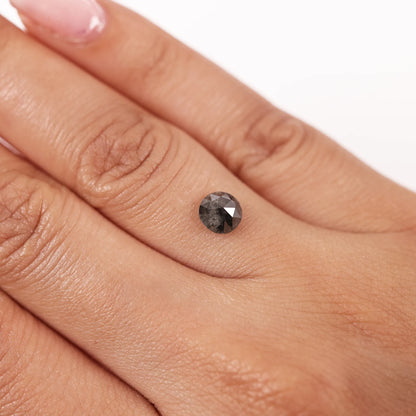 0.83 Ct Round Brilliant Cut Salt and Pepper Diamond
