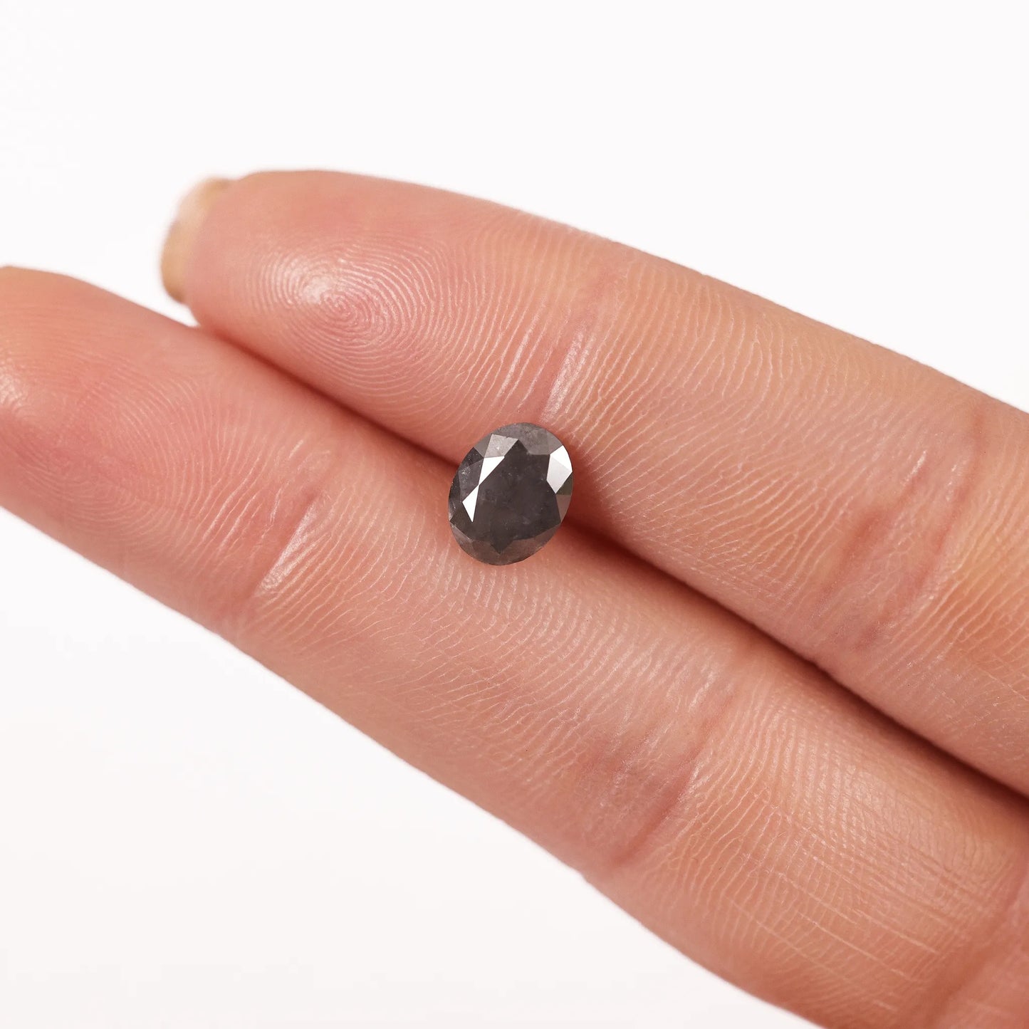 1.40 Ct Oval Brilliant Cut Salt and Pepper Diamond