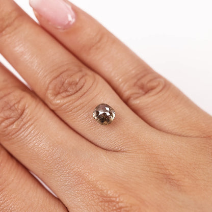 1.11 Ct Cushion Rose Cut Salt and Pepper Diamond