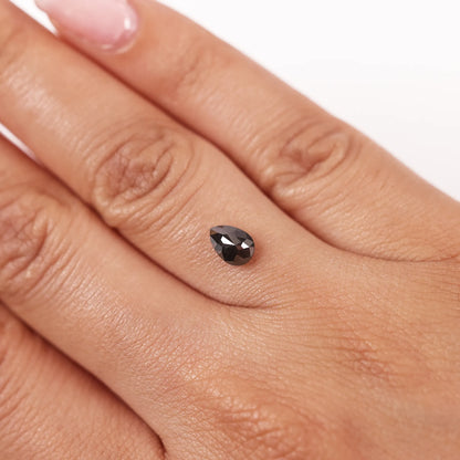 0.68 Ct Pear Brilliant Cut Salt and Pepper Diamond