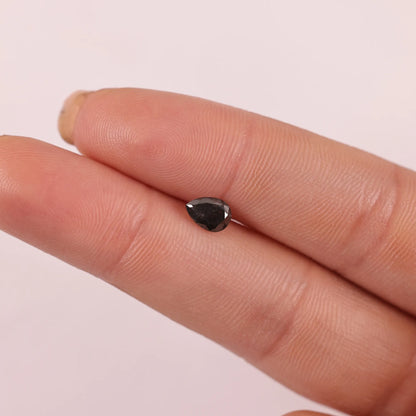 0.68 Ct Pear Brilliant Cut Salt and Pepper Diamond