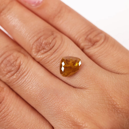 1.65 Ct Heart Brilliant Cut Salt and Pepper Diamond