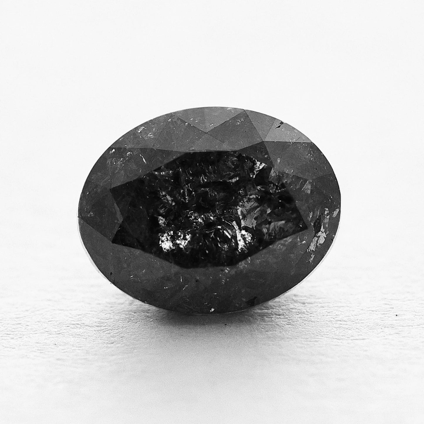 1.72 Ct Oval Brilliant Cut Salt and Pepper Diamond